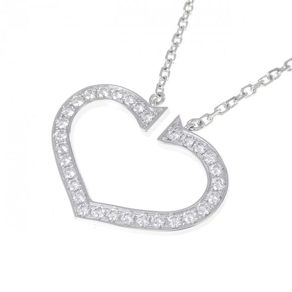 Cartier C Heart 750 White Gold Diamond Necklace